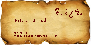 Holecz Ádám névjegykártya